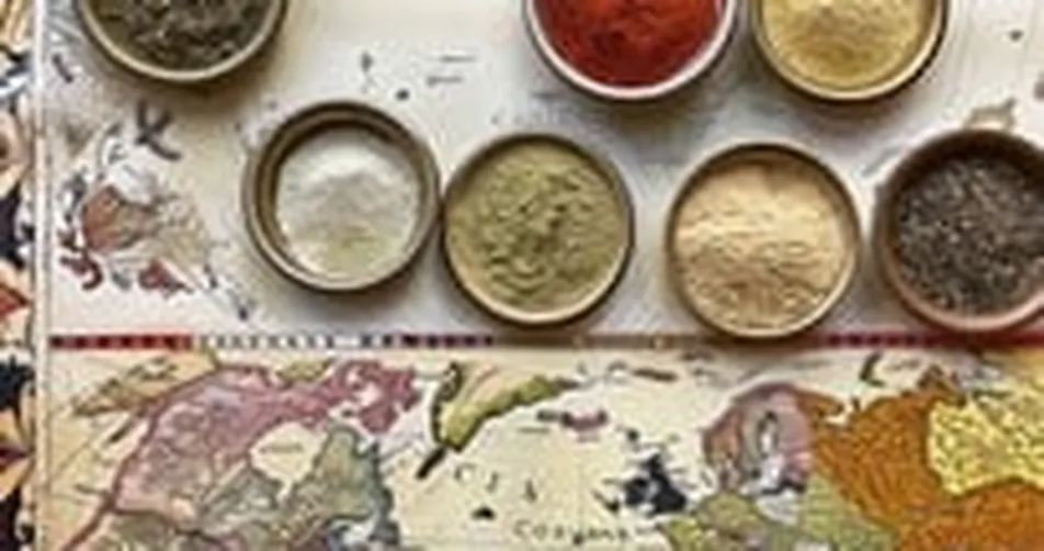 world spices map infographic